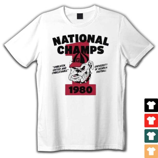 Georgia 1980 National Champs Georgia Go Dawgs 90S Footbal shirt