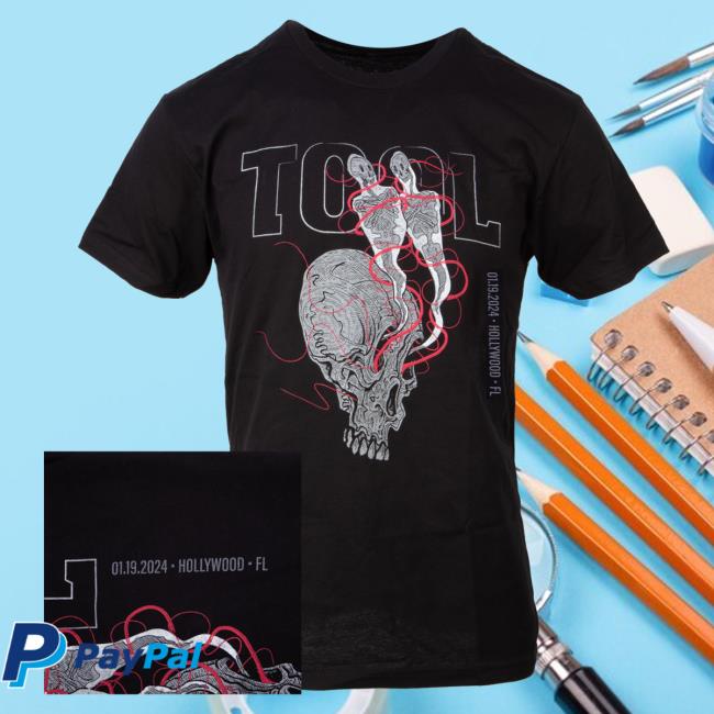 Official Tool Muisc Band Clothing Store Shop 2024 Tour Shirts - Hollywood, Fl (Night 2) ToolBand ToolMusic Merch