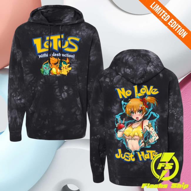 Official Merch Now Within Destruction Lotus Black Tie Dye Popover Hoodie MerchNow