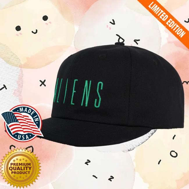 Official Brain Dead Merch Store We Are Brain Dead x Aliens 6 Panel Cap - Black