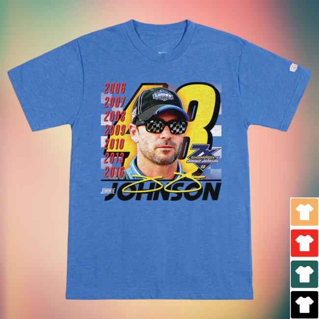 Hendrick Motorsports X Homefield Retro-Inspired Jimmie Johnson 7-Time Champ Shirts