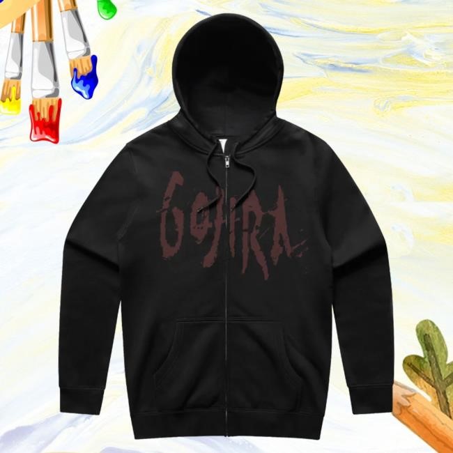 Official Gojira Merch 2025 Logo Zip Up Hooded Sweatshirt