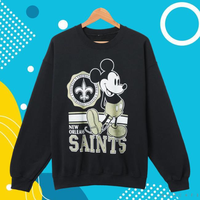 Official Junk Food Apparel Clothing Store Shop Junkfoodclothing New Orleans Saints Footbal Logo Mickey Mouse Sweatshirts