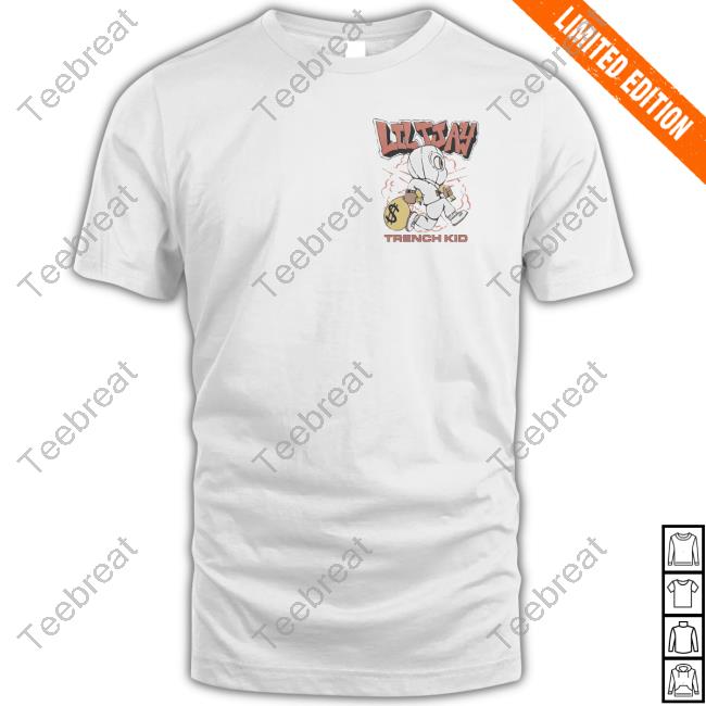 Lil Tjay Cartoon Trench Kid White Hoodie