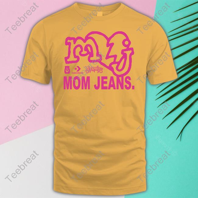 Official Mom Jeans Yellow Logo Hoodie