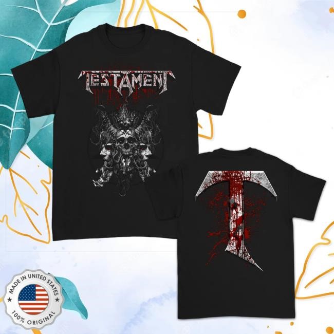 Official Testament Merch Shop Skull Blood Tee – Testament