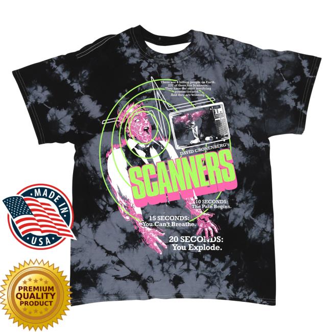 Official Studiohouse Designs Merch Store Scanners Tiedye Shirt New Black Studiohouse Designs Apparel Clothing Shop StudiohouseDesigns