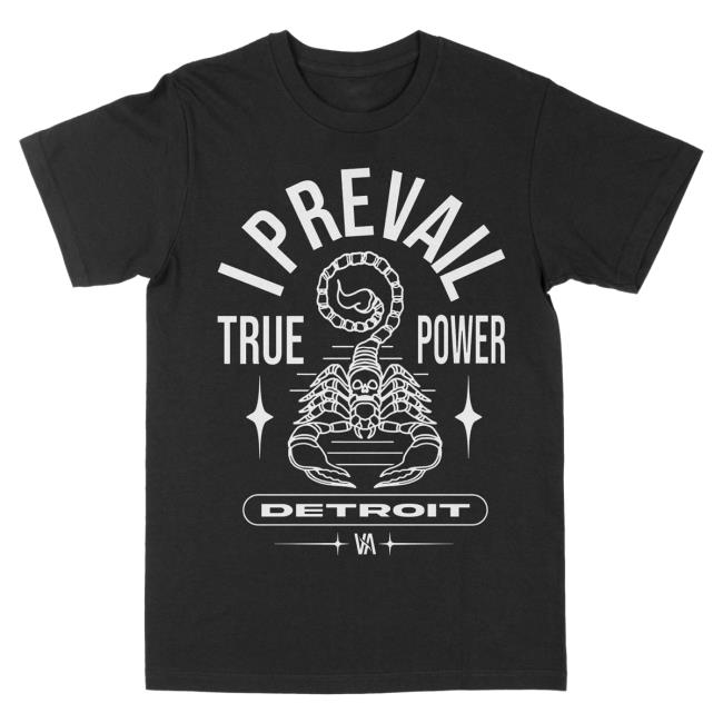 Official I Prevail Merch Store I Prevail True Power Scorpion Shirts (Black) I Prevail Apparel Clothing Shop IPrevail