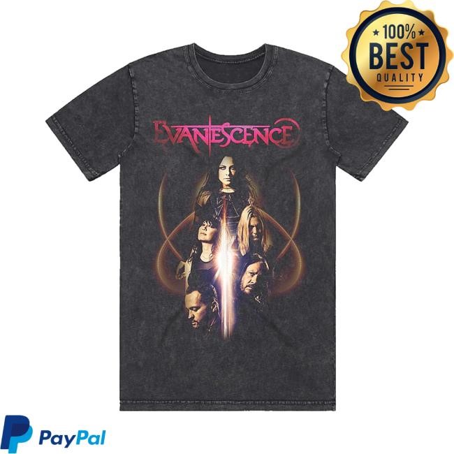 Evanescence - Admat Photo Mineral Wash Shirt Evanescence Merch
