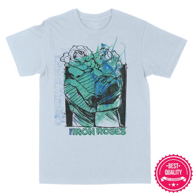 Death Wish Store Deathwish Inc The Iron Roses Hearts Of Fire Baby Blue Shirt Deathwishinc