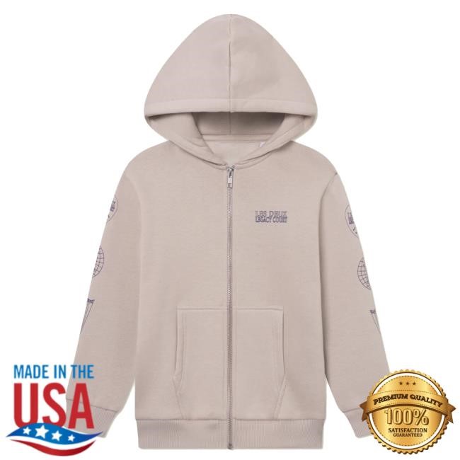 Lesdeux Atlas Zipper Zip Up Hooded Sweatshirt
