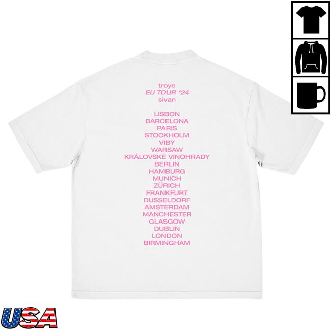 Troye Sivan Merch Official Store One Of Your Girls Eu / Uk Tour 2024 Shirt