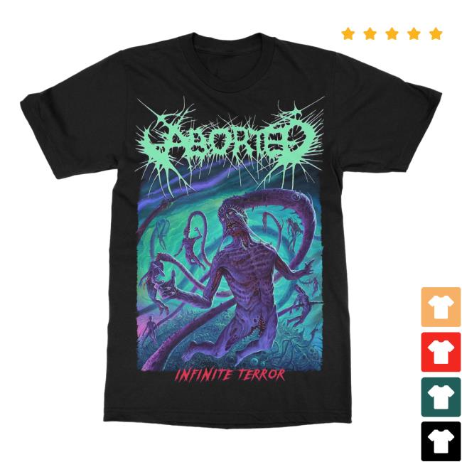 Official Indie Merch Store Shop Aborted "Infinite Terror (Glow)" Popover Shirt IndieMerchStore
